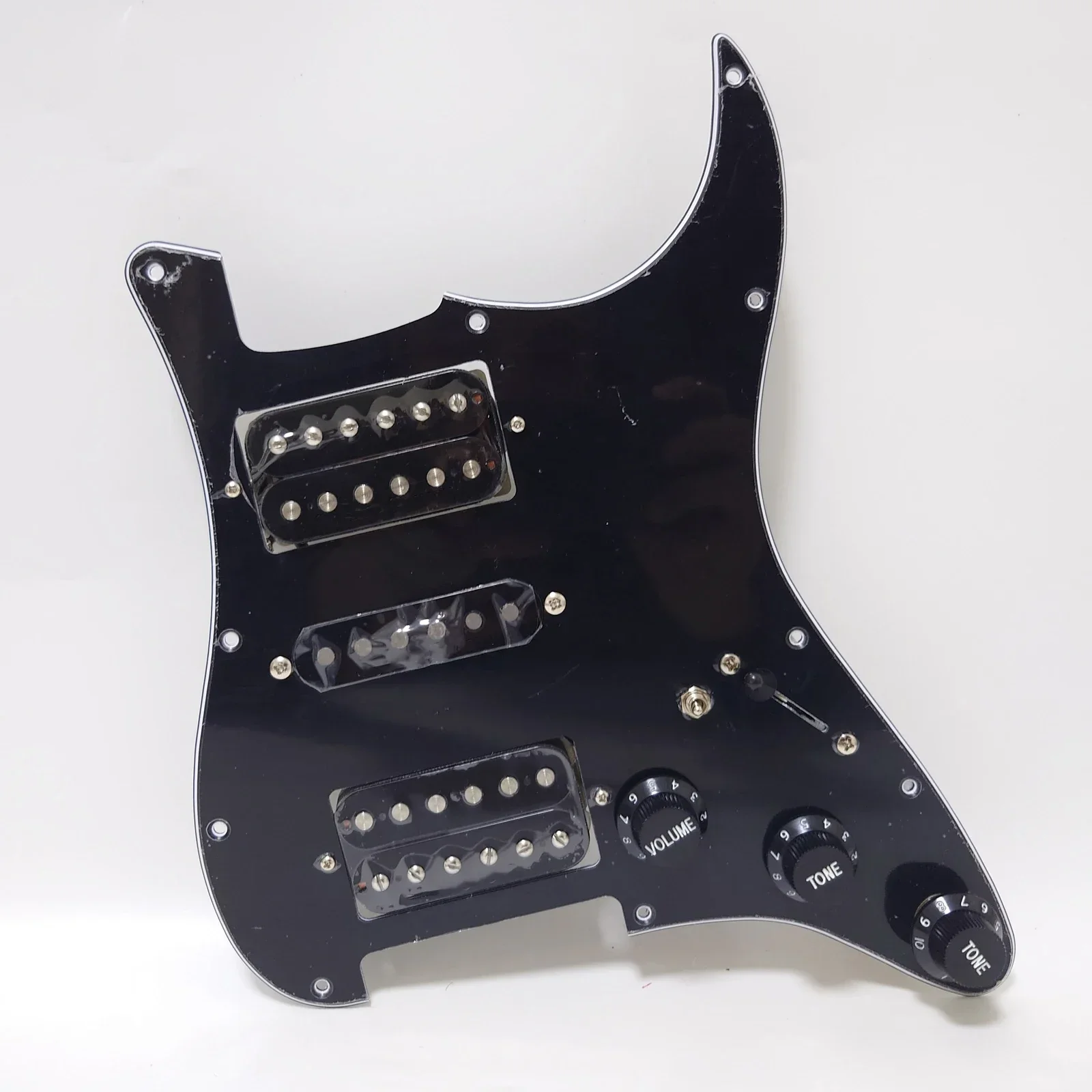 

Guitar Prewired Loaded Pickguard with Coil Splitting HSH Alnico 5 Humbucker Pickups Set for ST Electric Guitar