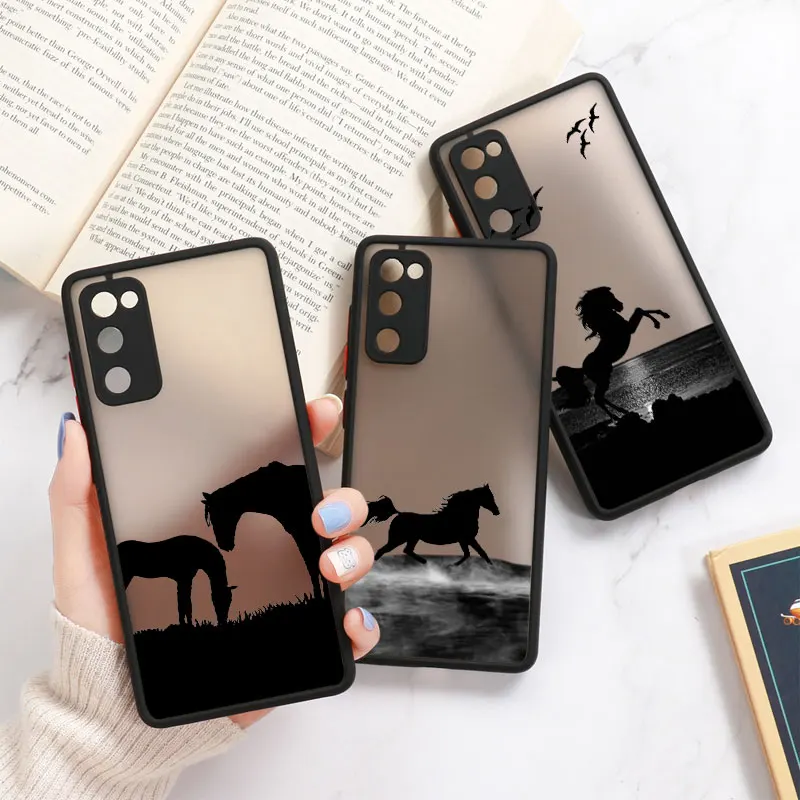 Horse Fasion Skin Matte Phone Case For Realme  8 8I 9I 10 11 4G 5G Pro Plus  C20 C21 C21Y C31 C33 C35 C55 Cover Shell Funda