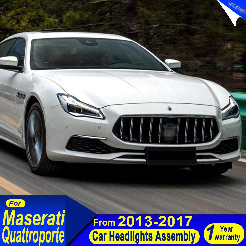 Car LED Headlights Assembly For Maserati Quattroporte 2013-2021 Upgrade headlights Full LED Front Lamps Plug and play