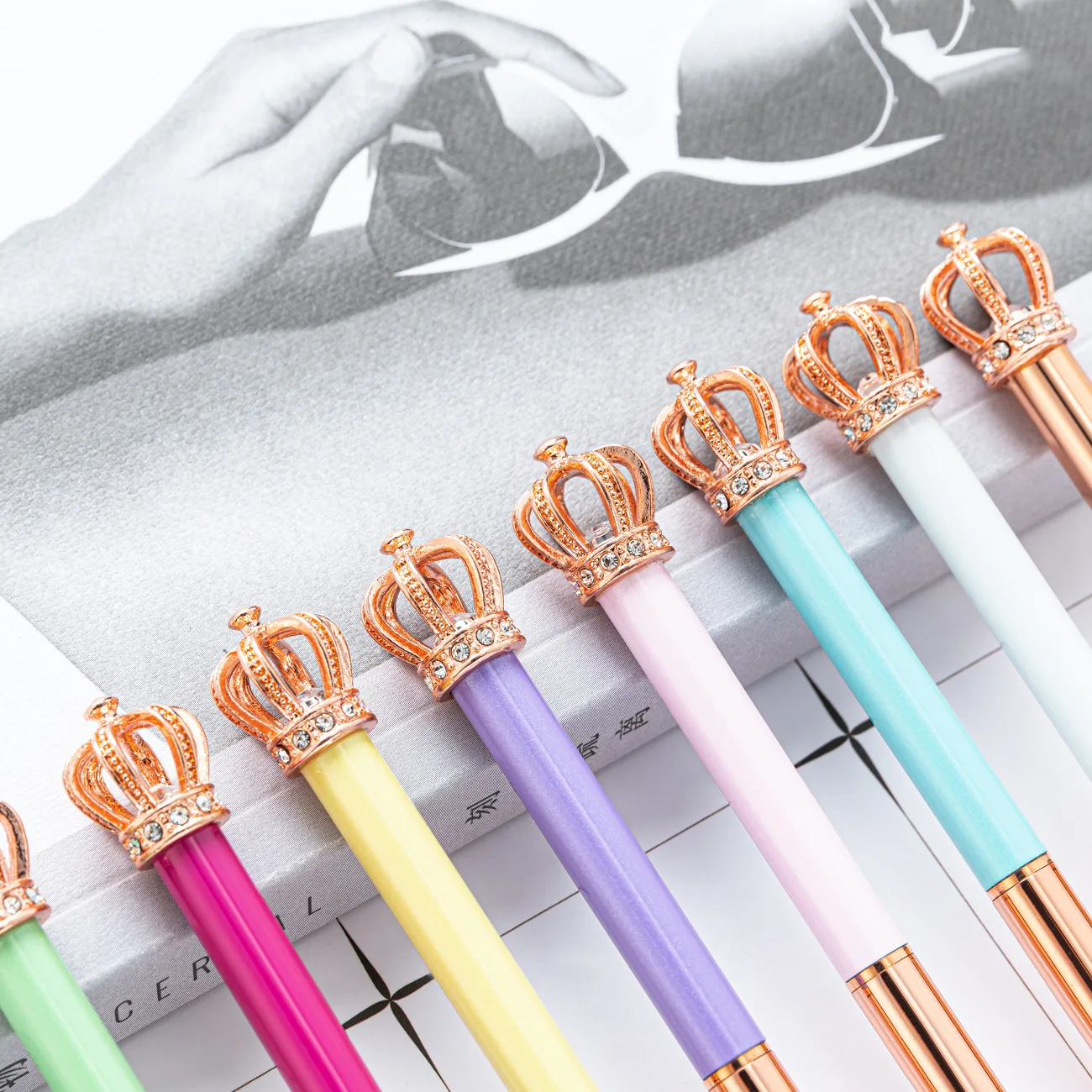 20PCS  New Crown Ball Pen in Stock Creative Cute Shape Metal Pen Gift Pen