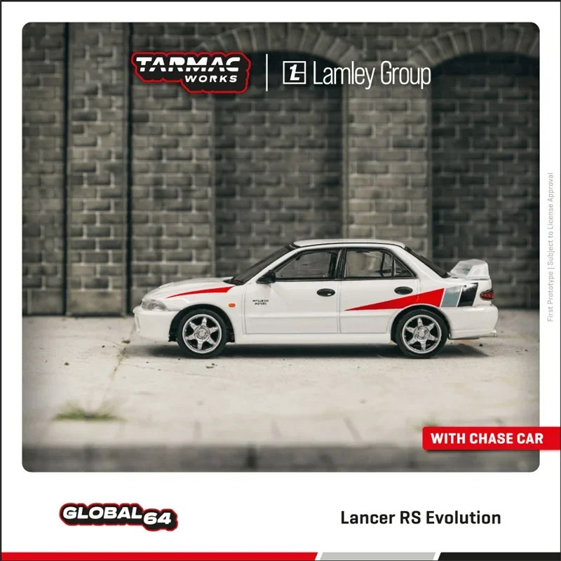 Tarmac Works 1:64 Lancer RS Evolution White Diecast Model Car