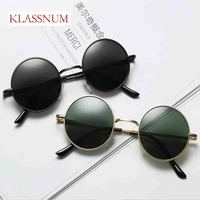 Fashion Gothic Steampunk Business Style Round Frame Metal Sunglasses Men Women Classic Polarized Sunglasses Uv Resistant Shades