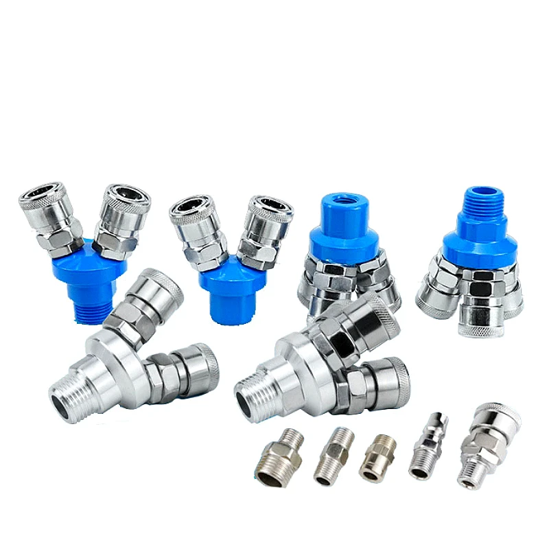 Three Way and Two-waySMV SMY Air Compressor Pneumatic Joint Circular Bidirectional Circular Internal Thread Quick Connector Tool