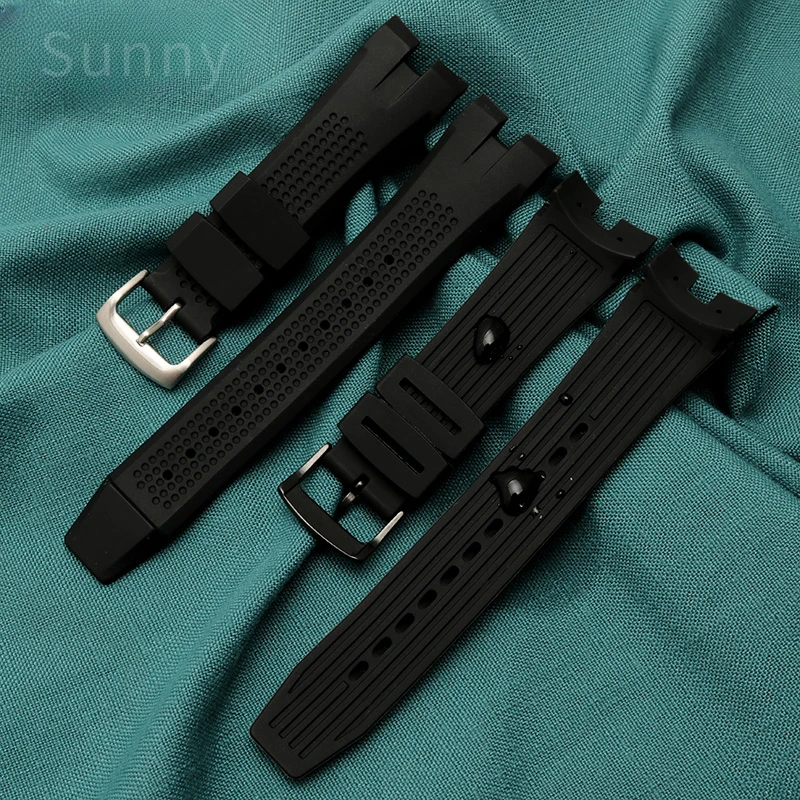 For Citizen Silicone Needle Buckle Aw1477 1476 1479 Ca4154 4155 4156 Sports Men Breathable Waterproof Arc Rubber Watchband