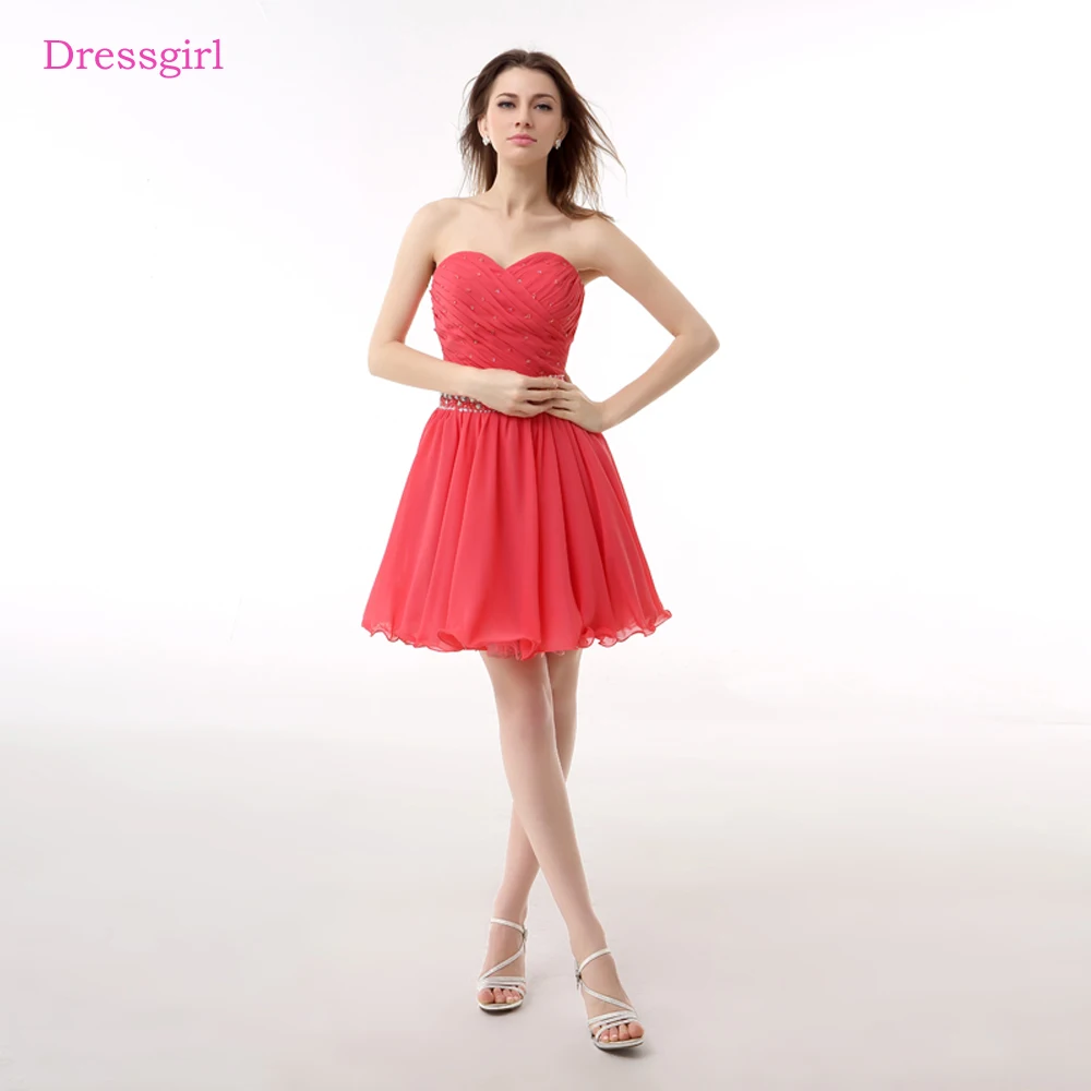 

Real Photo Fuchsia Homecoming Dresses A-line Sweetheart Short Mini Organza Beaded Elegant Cocktail Dresses