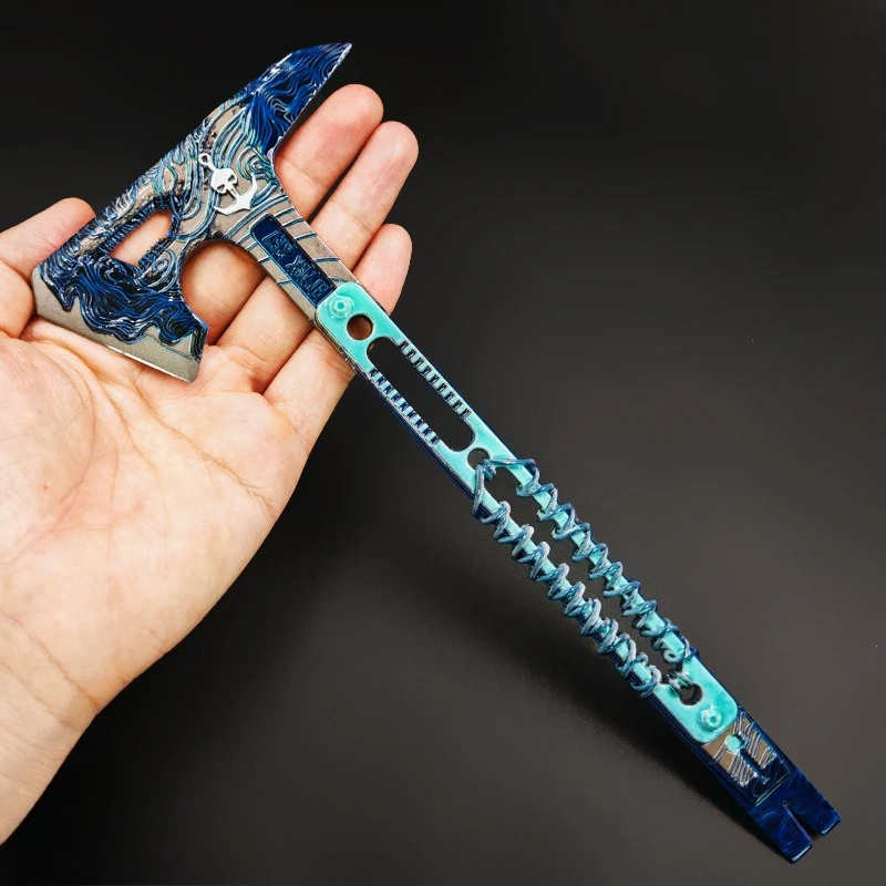 22 cm/8,66 pouces Delta Force noir mer tactique hache mêlée armes modèles miséricorde ombre lame jeu périphériques couteau d'entraînement garçon cadeaux