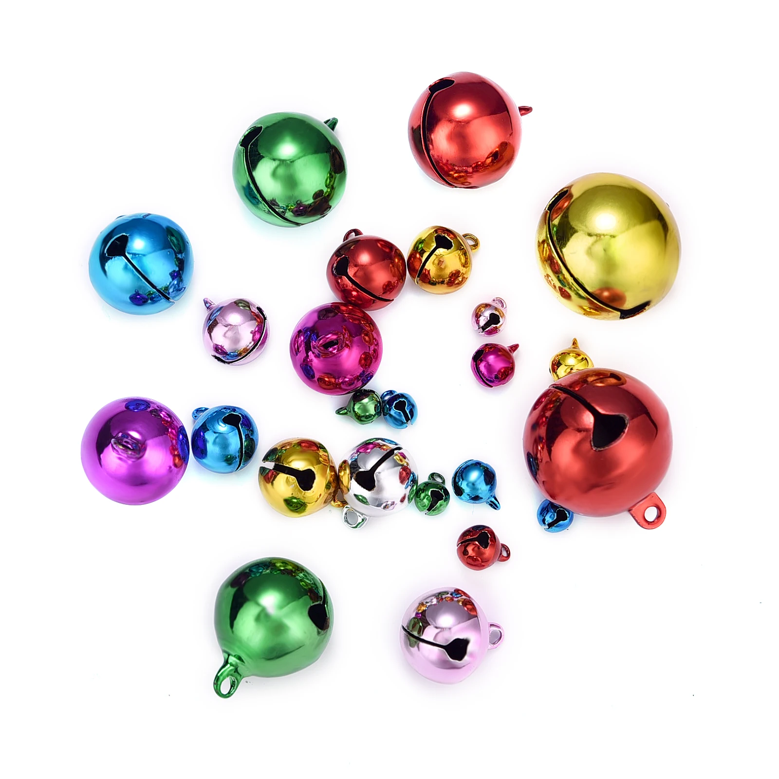 5-50Pcs Colorful Jingle Bells Metal Bell Christmas Tree Decoration Festival Party Decor DIY Crafts Accessories Xmas Supplies