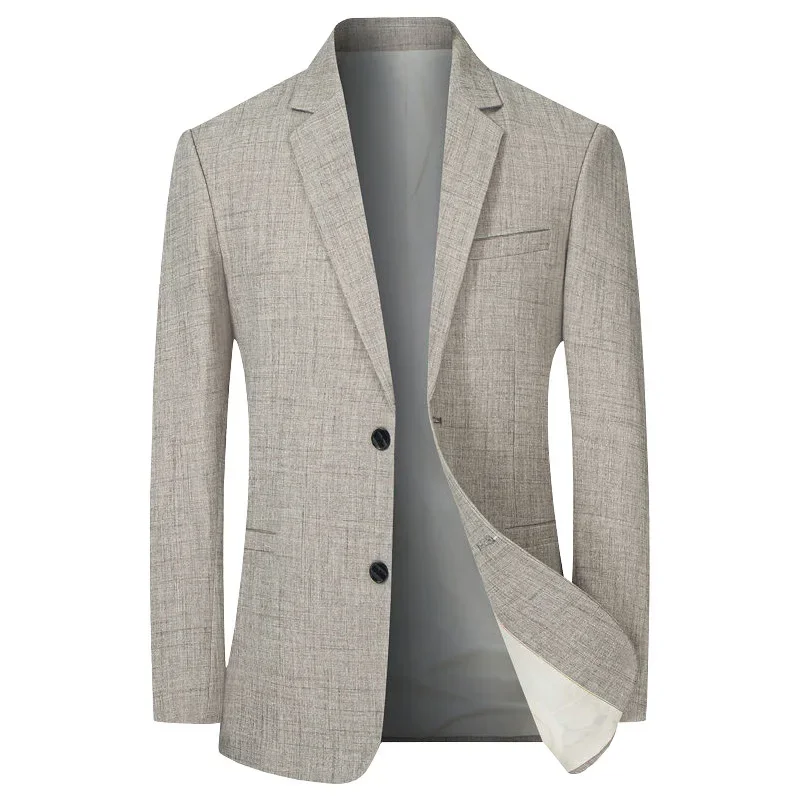 Blazers fins imbibés pour hommes, vestes d\'affaires décontractées, vêtements de cérémonie de printemps et d\'été, coupe couvertes, taille 4X,