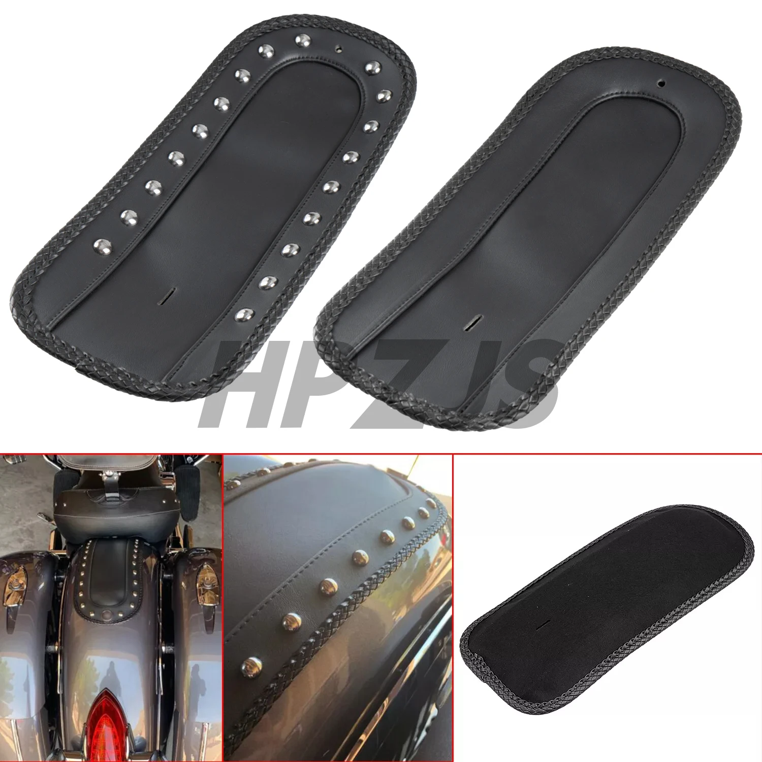 

PU Leather Solo Seat Rear Fender Bib For Harley Fat Bob Low Rider Street Bob Super Glide Injected Switchback Wide Glide 06-2017