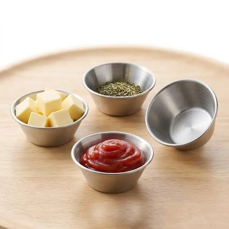 65ML Small Round Cake Cup Sauce Cups Ramekin Dipping Sauce Cup Individual Round Condiment Cups For Seasoning For Parties