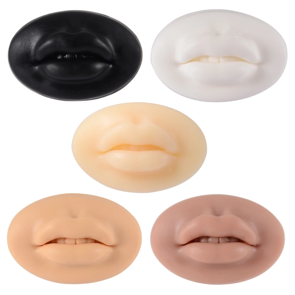 1PC Silicone Face Human Mouth Model Tattoo Puncture Practice Simulation Body Part Jewelry Display Teaching Tool