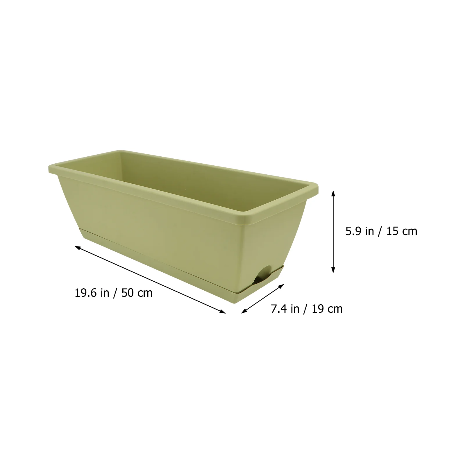 Plastic Vegetable Pot Indoor Plant Pots Planting Trough Window Nursery Flower Resin Garden Basin Rectangular