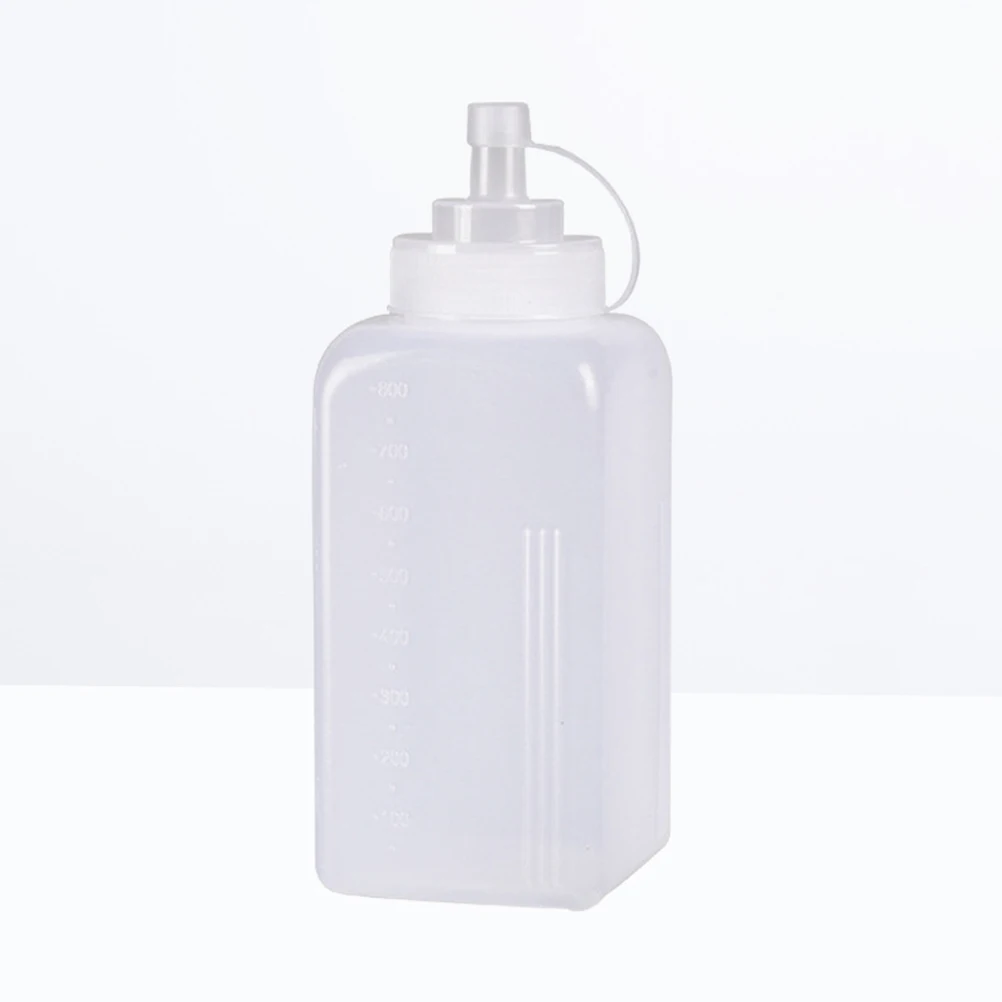 

800 Ml Squeeze Sauce Bottle Condiment Containers Food Grade PE Large Diameter Ketchup Mustard Dressing Easy Clean Home