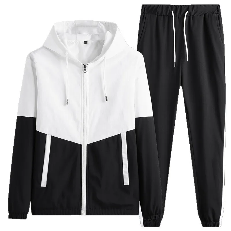 

Spring Autumn Men's Sports Tracksuits Running Sportswear Hoodies Jacket And Pants Two Piece Sets Unisex Couples Outfit Jacket