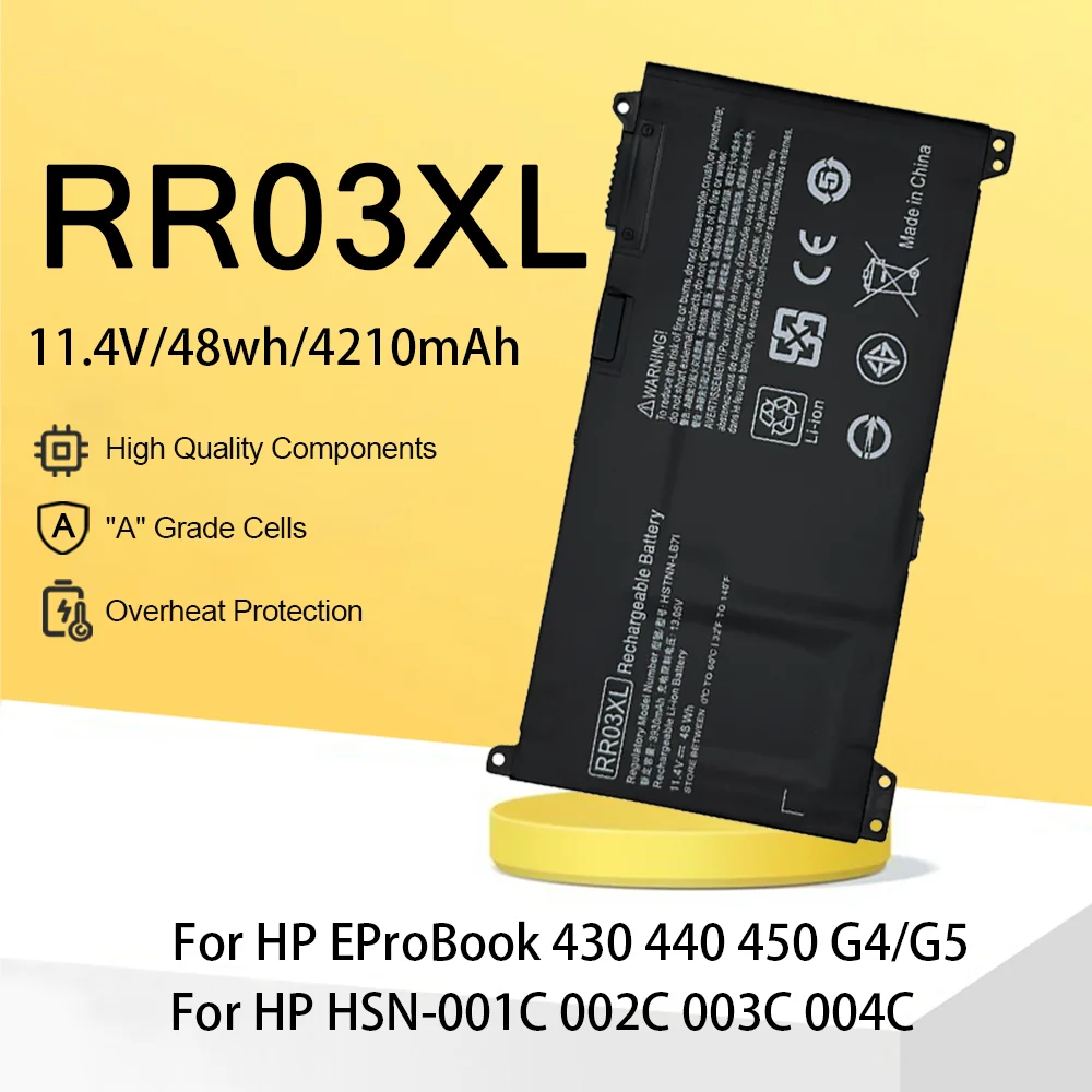 

RR03XL Аккумулятор для ноутбука HP ProBook HSTNN-LB71 440 450 430 455 470 G4 G5 ZHAN 66 Pro G1 HSTNN-PB6W HSTNN-UB7C HSN-Q01C