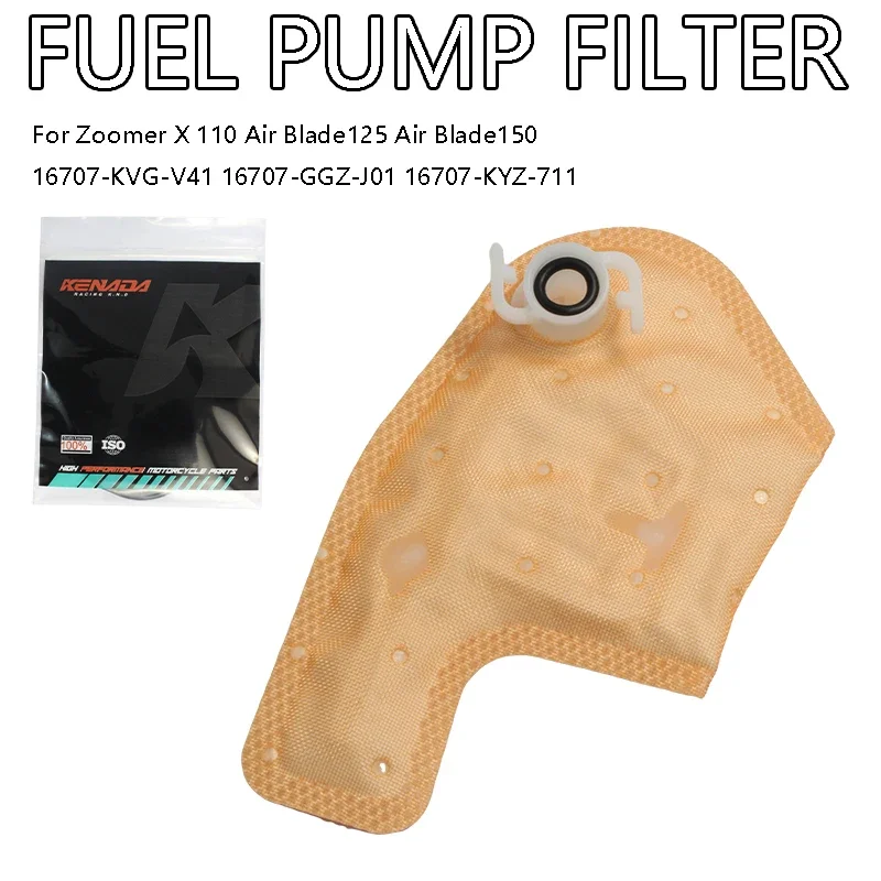 Fuel Pump Filter Strainer Sock with O-Ring for Zoomer X110 Air Blade 125/150 16707-KVG-V41 16707-GGZ-J01 16707-KYZ-711 MT20