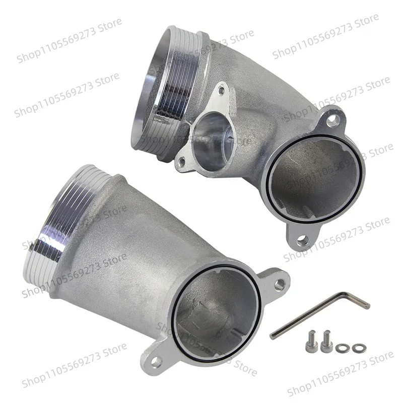 High-Flow Aluminum Turbo Inlet Elbows Pipe For BMW S58 M2 M3 M4 G80 G82 G87 2020+ 2023+ M3 CS Silver Performance Intake