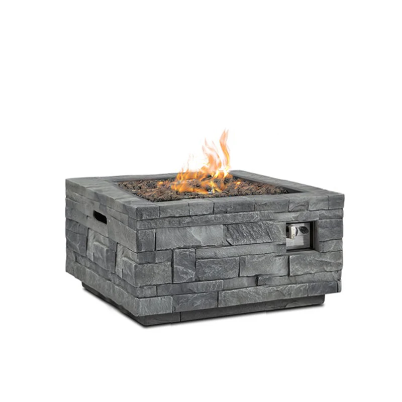 New Arrival  Gas Fire Pit for Outdoor Garden for Camping Patio Backyard Parties Hiking Cooking Stone Look Fireplace
