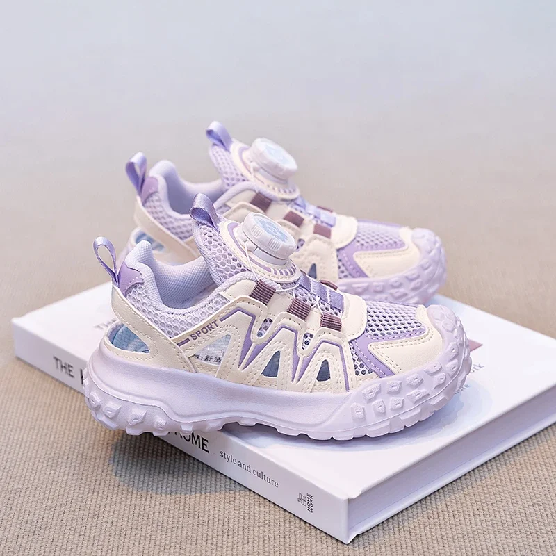 

Mesh Breathable Kids Sneakers Wear-resistant Bottom Sports Running Shoes Comfortable Casual Footwear Boys Girls All Season Daily