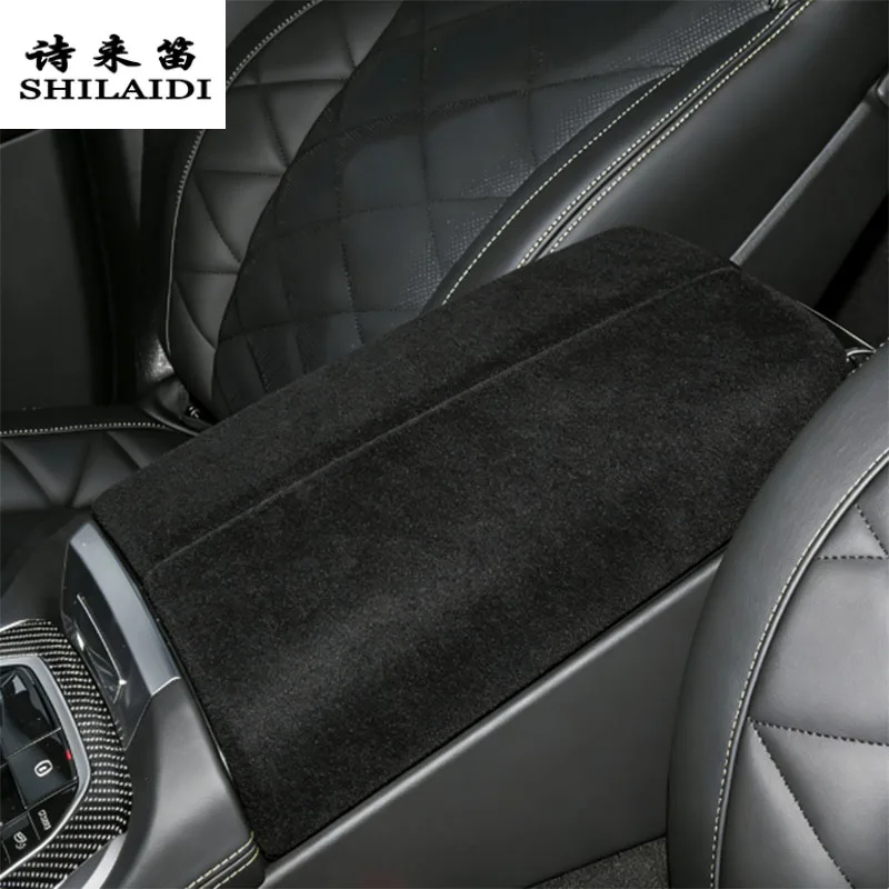 Suede leather Car Wrapping ABS For BMW X5 X6 E70 E71 F15 F16 G05 G06 2008-2026 Center Console Stowing Tidying Armrest Sticker