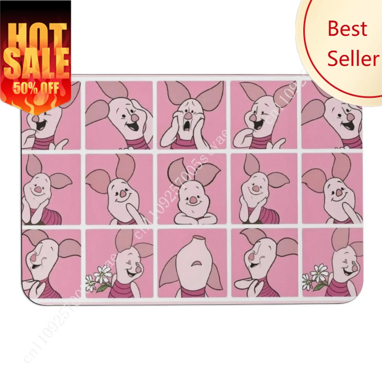 

Piglet Doormat Disney Cartoon Rug Floor Mats Welcome Porch Home Holiday Party Decor Carpet Gifts Custom Non-Slip Rugs