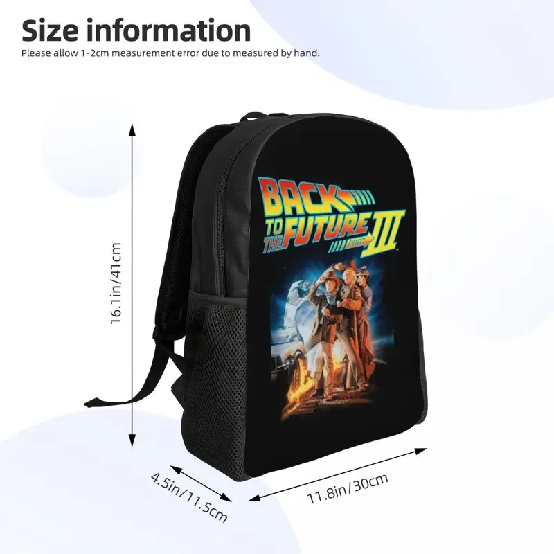 Back To The Future Travel Backpack Women Men School Computer Bookbag Sci-fi Adventure Film College Student Daypack Bags