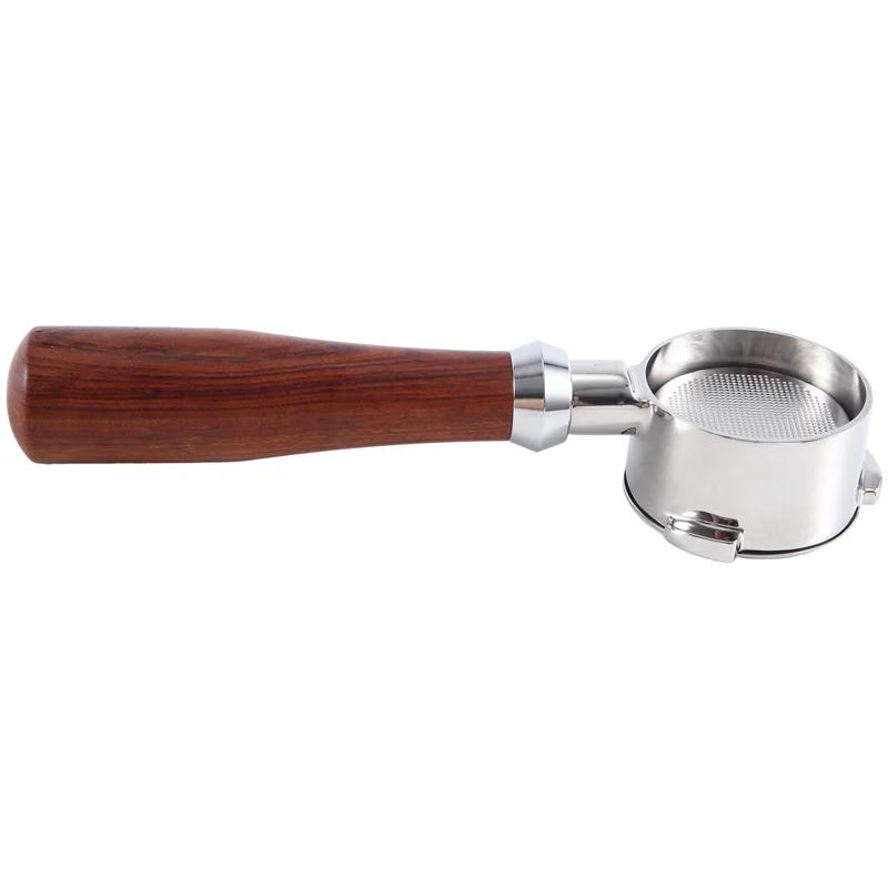 AF93-1 Buah 54Mm Mesin Espresso Portafilter Tanpa Dasar Kayu Pegangan Tiga Telinga Alat Portafilter Dapat Dilepas untuk 870/875/878/880