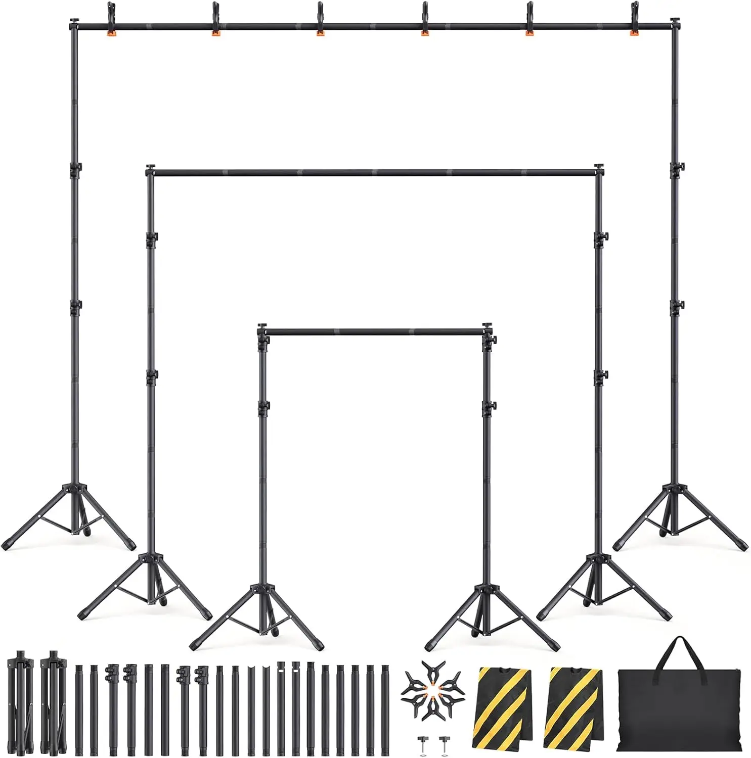 

Регулируемая стойка для фона - 6 размеров, 10x8.5 футов, для вечеринок и студийной фотосъемки