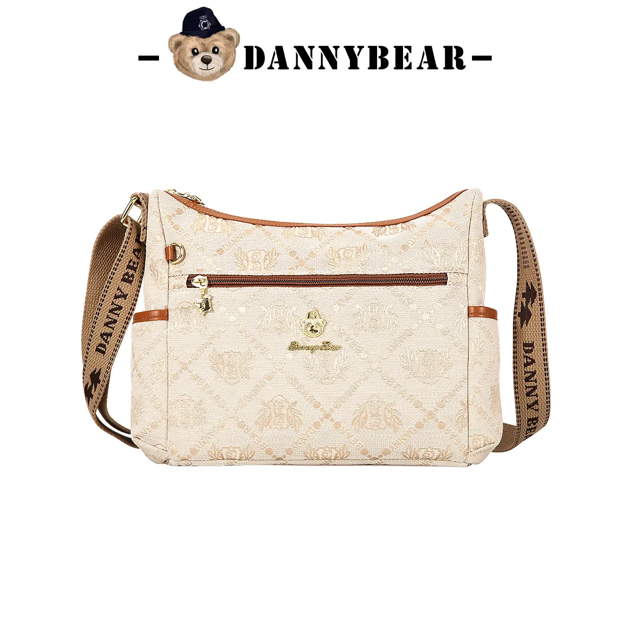 New Vintage Jacquard Women's Crossbody Bag  Fashion Large-Capacity Shoulder Bag  Casual Commute & Travel Versatile Satchel