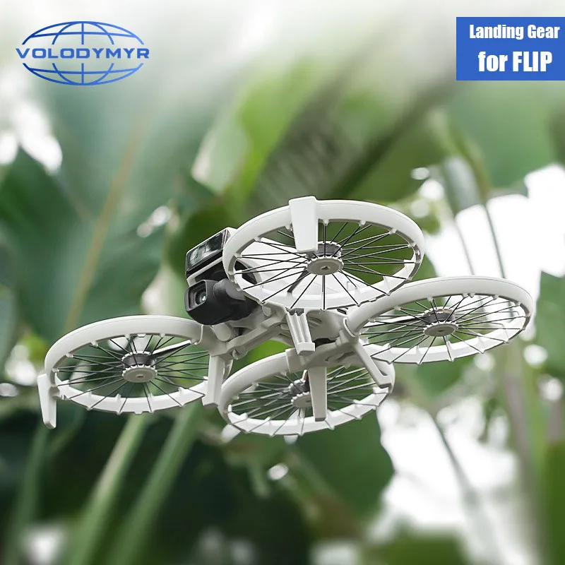 

VOLODYMYR Landing Gear for DJI FLIP Extended Legs Foldable Heighten 30mm Landing Skid Quick Release Support Foot Drone