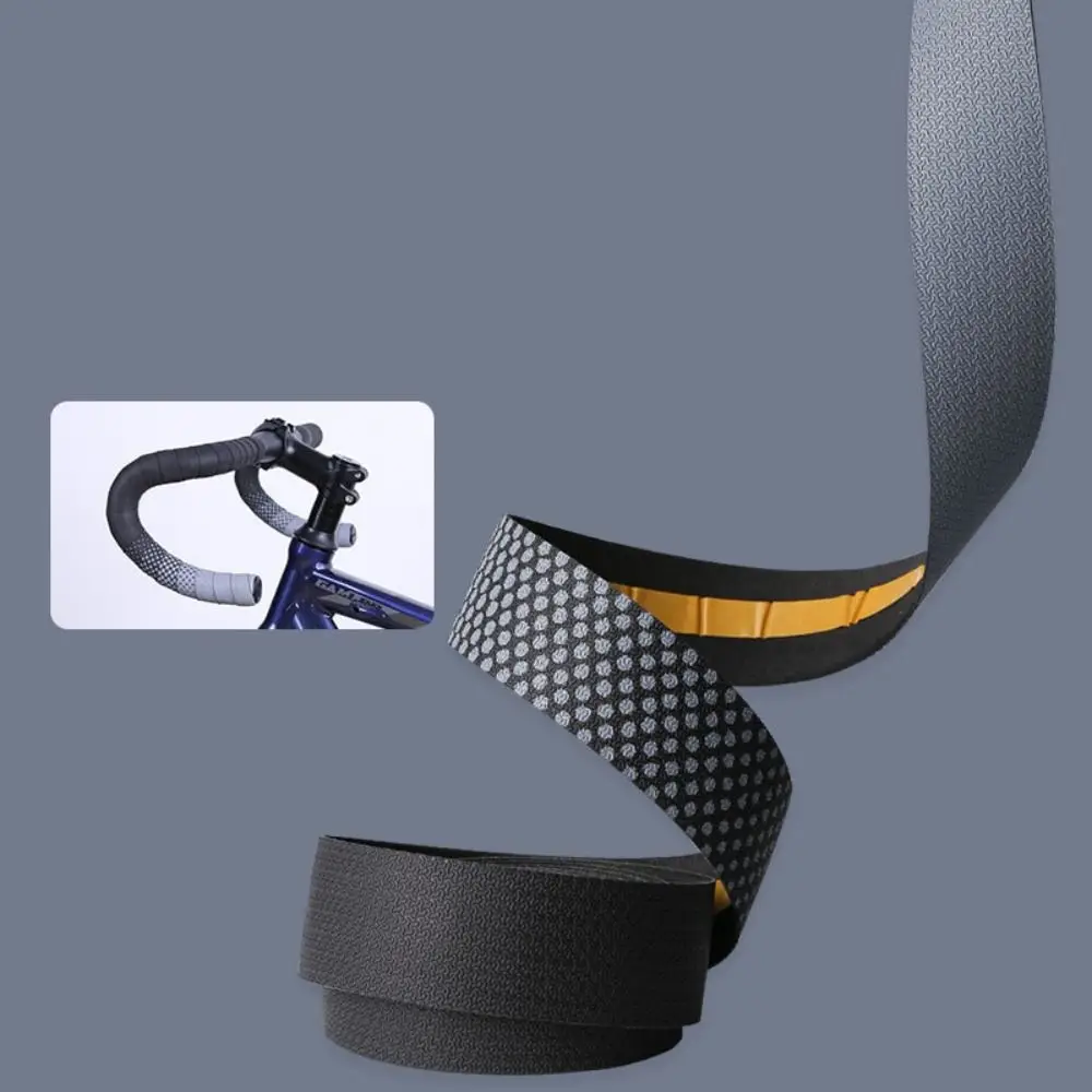 

1Pair PU+EVA Bike Handlebar Tape Anti-Slip Anti-Vibration Bicycle Handle Belt Straps With 2 Plugs Breathable