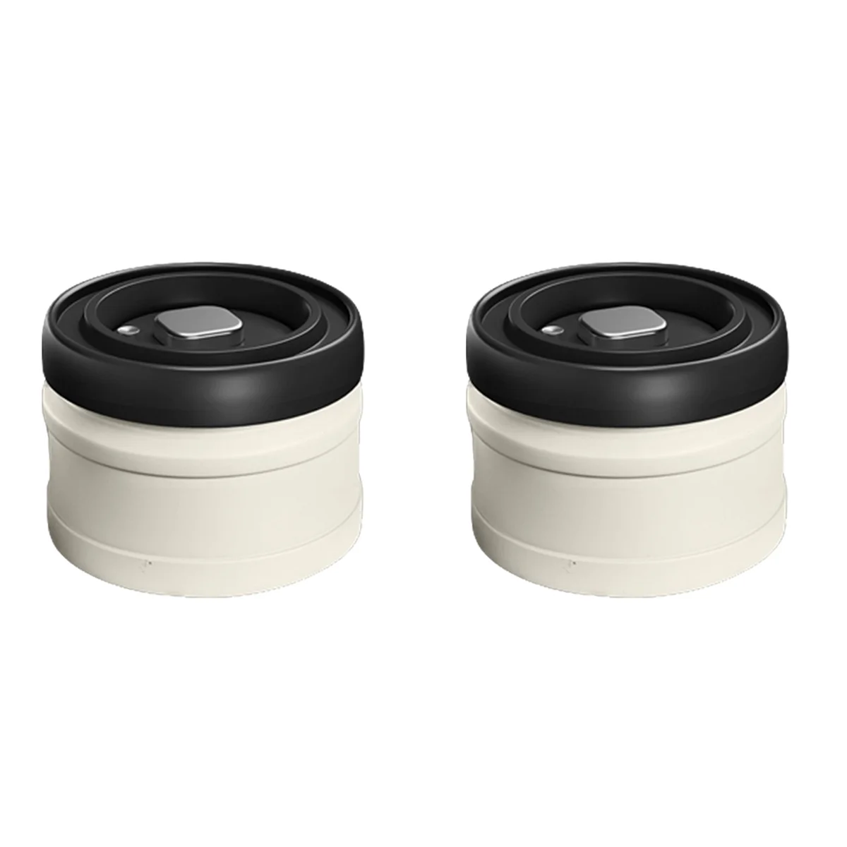 حاوية تخزين حبوب القهوة المختومة من SANQ 2X، شاي الحبوب المفرغ، خزان علبة طازج لبرطمان القهوة محكم الغلق (أبيض، S)