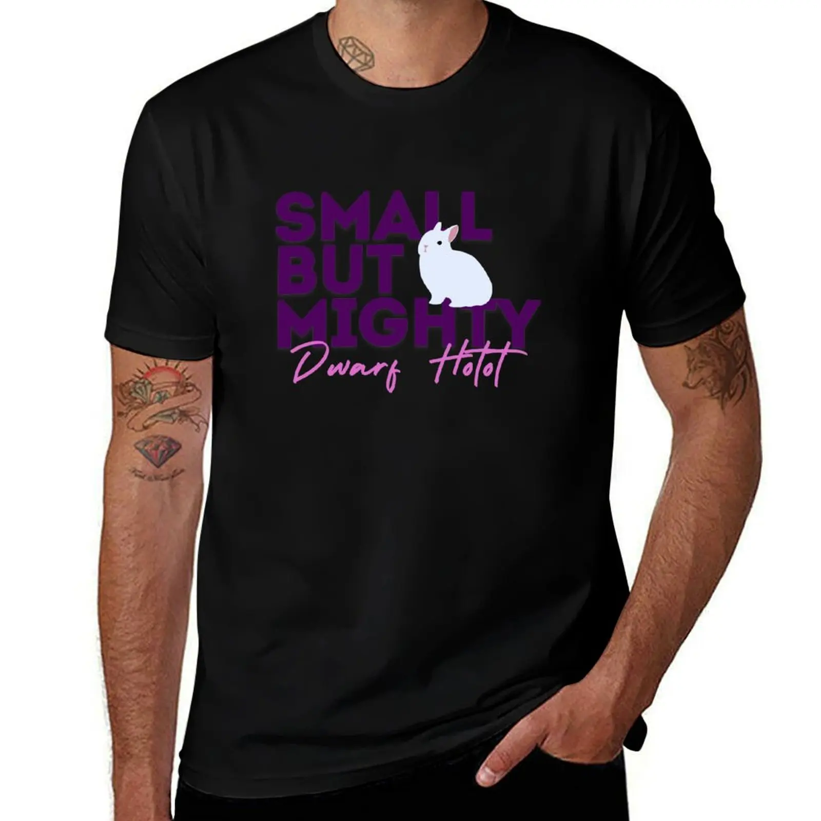 Camiseta con estampado de conejo Hotot en miniatura, camiseta con estampado de moda