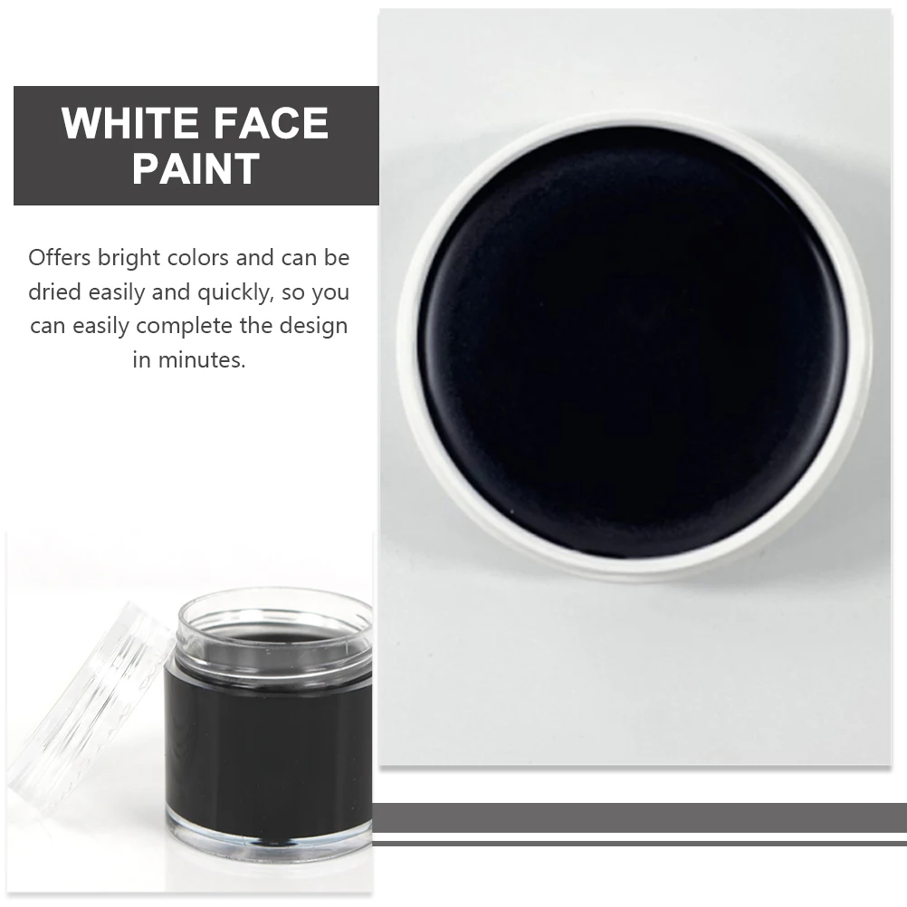 

2 Pcs Face Paint Makeup Kit Black White Diy Body Paint 10g Each Quick Dry Halloween Cosplay DIY Body Art Supplies