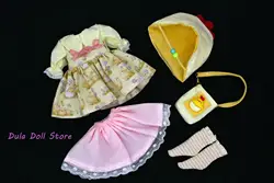 2026 Dula Doll Clothes Dress Egg yolk chick Kittens cat skirt for small 6 1/6  Doll Accessories