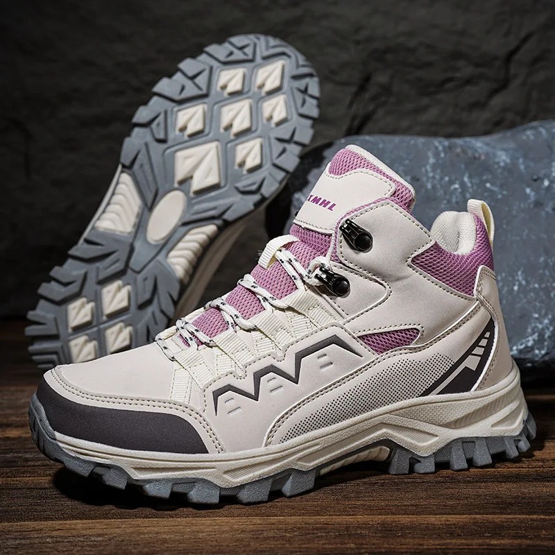 

Высокие мужские походные туфли, кожаная непромокаемая спортивная обувь, женская противоскользящая спортивная обувь для бездорожья, уличная спортивная обувь для прогулок