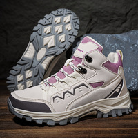 High Top Men's Hiking Shoes Leather Waterproof Sports Shoes Women Anti Slip Sports Off-road Shoes Outdoor Sports Shoes Walking