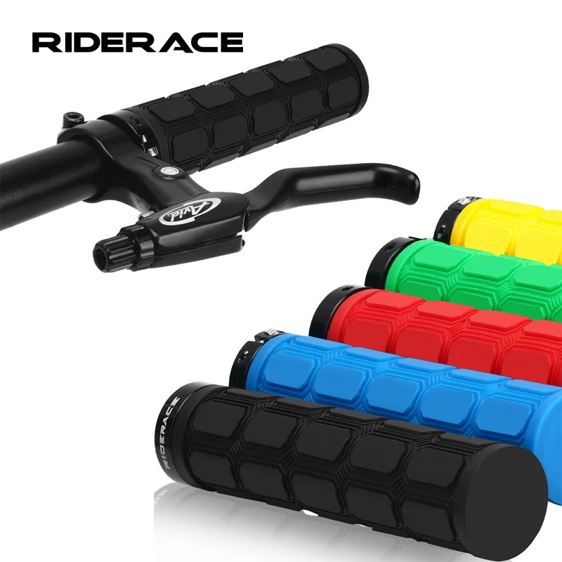 Fahrrad-Lenkergriffe aus Gummi, ergonomisch, rutschfest, stoßdämpfend, Mountainbike-Lenkerabdeckung mit Aluminiumlegierungs-Sicherungsring