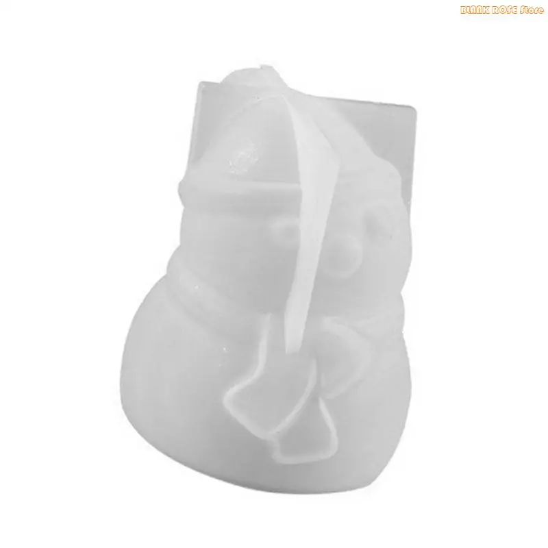 K1AE Christmas Silicone Mould for Candle Making Reindeers Snowman Craft Decorations
