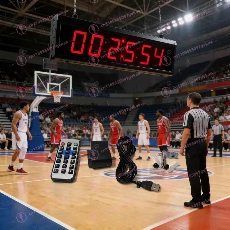 

Game Timer Voice Stopwatch Digital Display Training Speech Basketball Secret Room Remote Control Timing