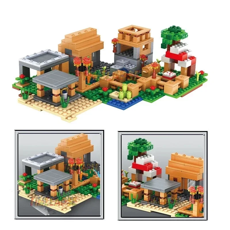 Jouets chauds le Village blocs de construction édition spéciale avec figurines d'action Steve compatibles mon monde ensemble jouet 21128