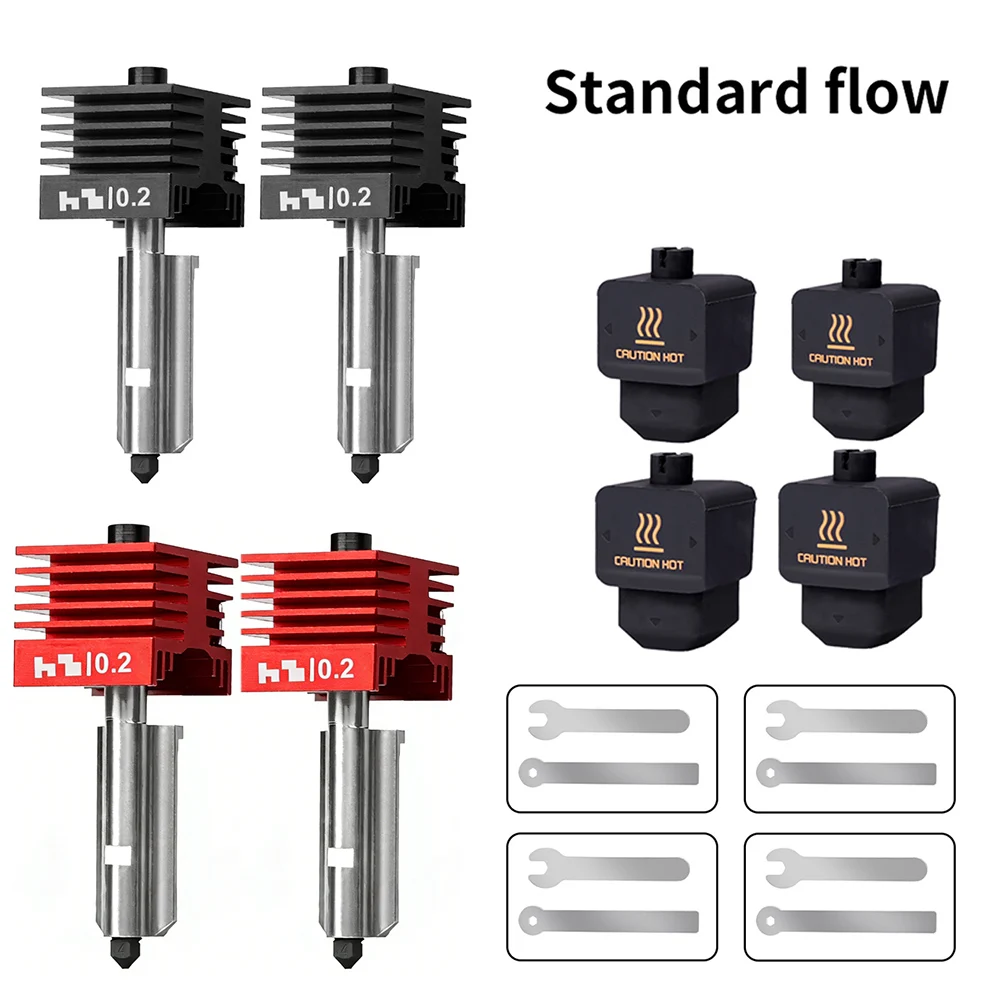 

Nozzle Replaceabl Hotend For Bambu Lab H2D/H2S/H2C Hotend Hardened steel 0.2/0.4/0.6/0.8 Hotend For H2D Laser For Bambu H2D Part