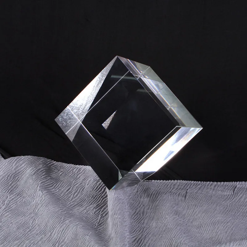 Modern K9 Crystal 50mm Cube Blank For 3D Laser Corner Cutting Glass Clear Paperweight Home Decorative Craft Rainbow Maker