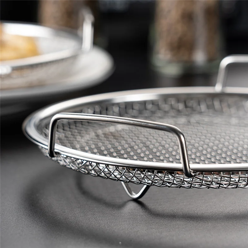 Kitchen Oil Strainer Pan Stainless Steel Frying Oil Strainer Pan Fine Mesh Strainer Basket For Frying BBQ French Fries-AT64