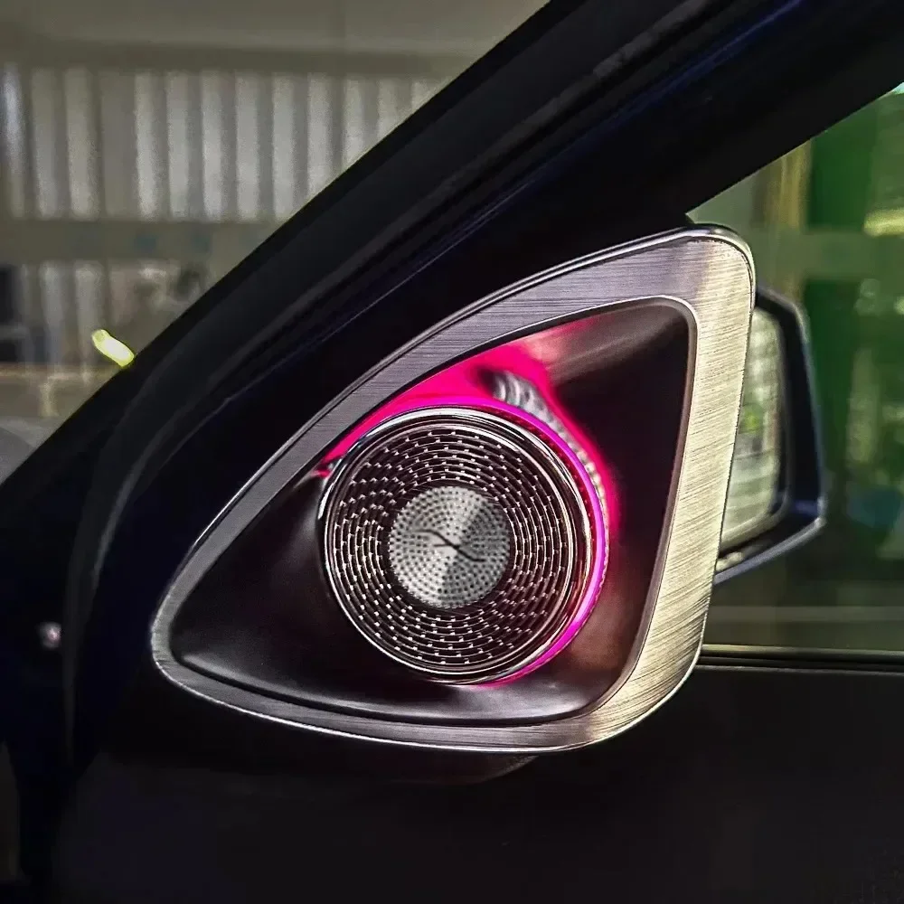 For Mercedes Benz GLA-class 2013-2019 CLA W117 GLA X156 64 Colors 4D Rotating Tweeter Speaker Rear Air Vent LED Ambient Light