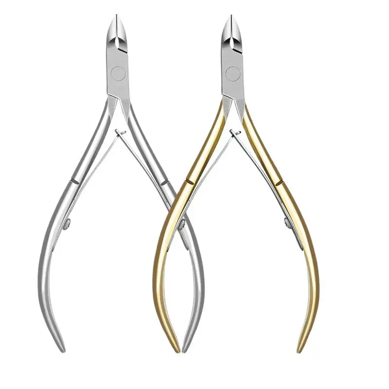 Nail art dead skin cutting dead skin removal barbed nail clippers gold silver stainless steel nail art pliers manicure tools