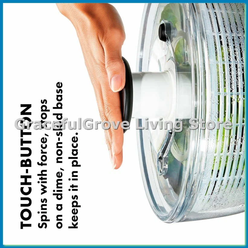 

Salad Dehydrator Large Vegetable Dehydrator Manual Salad Spinner Fruit Washing Basket and Draining Tool Kitchen Gadgets-ABLA