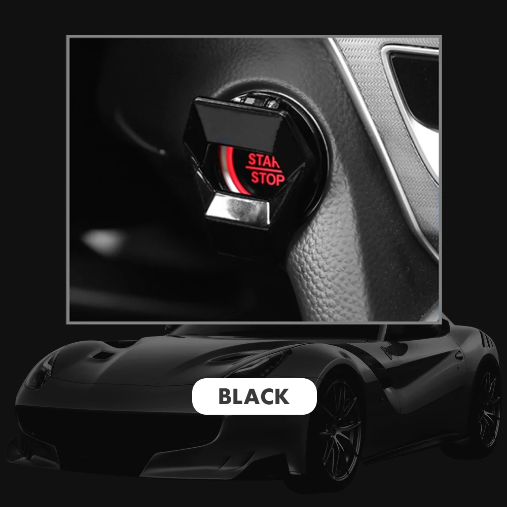 

Car Engine Start Stop Switch Button Cover Sticker Flip Protector Decorative Auto Push Button Sticky Interior Accessories