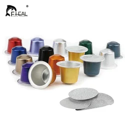 FHEAL 20/50/100pcs Disposable Refillable Coffee Capsule Cup Fit for Nespresso Automatic Coffee Machine Food Package Cafe Supplie