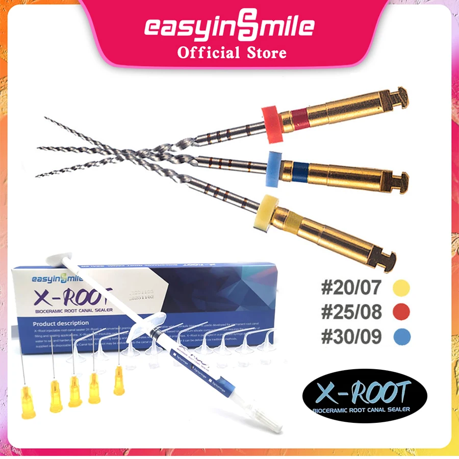 

EASYINSMILE X-ONE Endo NITI Rotary Files Dentistry Root Canal Treatment Instrument 21/25/31MM Endodontic Reciprocating File Tips